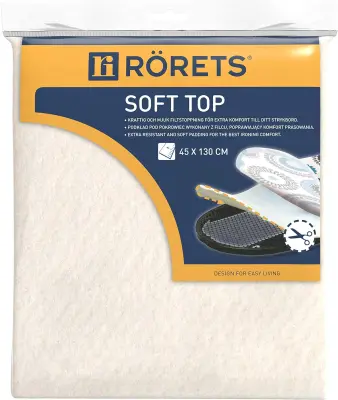 Soft top Rörets, filcno polnilo 43×127 cm nastavljivo, certifikat Oeko‑Tex.