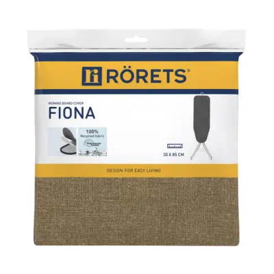 Prevleka za likalno desko Fiona Rörets, 30×90 cm, bombaž Oeko‑Tex s filcem in nastavljivimi sponkami.