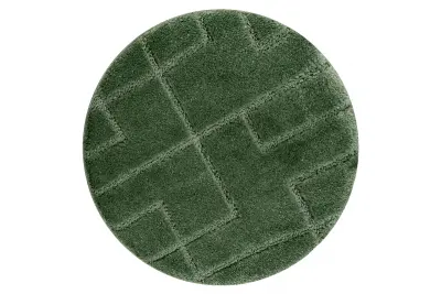 Kopalniška preproga SUPREME krog LINES, linije, nedrseča, mehka - zelena cercle 67 cm