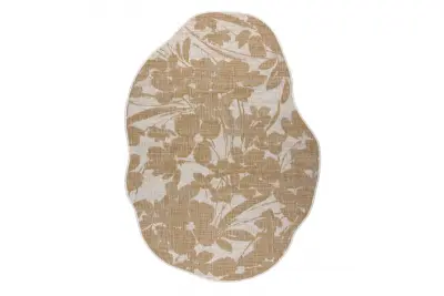 ORGANIC 2735 sisal preproga Rože ecru / naravna – moderna nepravilna oblika 240x330 cm