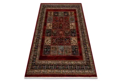 Volnena preproga KESHAN Čopki, Patchwork orientalski 1257/53588 oranžna / bež 120x145 cm
