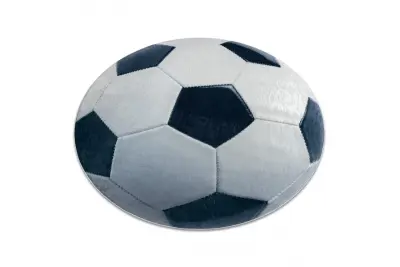 BAMBINO 38540 krog za pranje preproge Nogometna žoga za otroke proti zdrsu - črn / belo cercle 160 cm