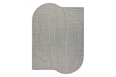 ORGANIC 2131 sisal preproga Geometric ecru / siva – naravna, moderna nepravilna oblika 200x290 cm