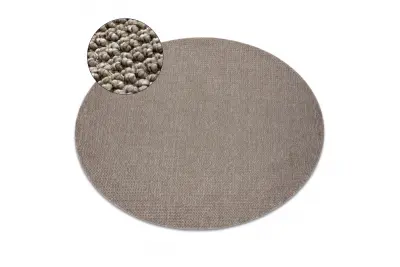 Preproga CASABLANCA LOOP ratas smeđa, petlja, mehka cercle 80 cm
