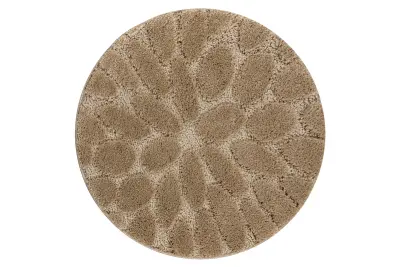 Kopalniška preproga SUPREME krog STONES, kamni, nedrseča, mehka - bež cercle 50 cm