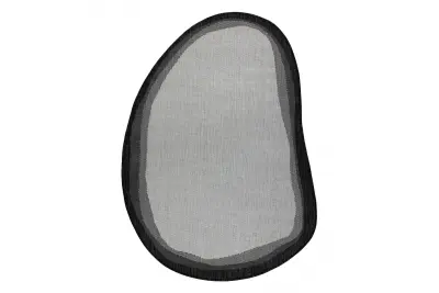 ORGANIC 2125 sisal preproga Kamen ecru / črna – naravna, moderna nepravilna oblika 200x290 cm