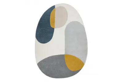 Preproga FUSION 5706 bela / svetlo siva / zlato Shape - Geometrična, moderna, abstraktna, nepravilno 160x220 cm