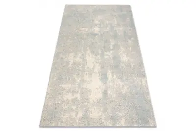 FLUX 461.46.AE500 volnena preproga OSTA - Abstrakcija, strukturna, loft siva / modri 200x300 cm