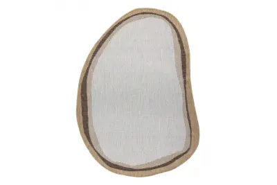 ORGANIC 2125 sisal preproga Kamen ecru / naravna – moderna nepravilna oblika 120x170 cm