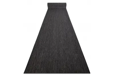 Preproga v videzu sisala SION Melange plosko tkanje črna 150 150x800 cm