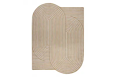 ORGANIC 2131 sisal preproga Geometric ecru / naravna – moderna nepravilna oblika 133x190 cm