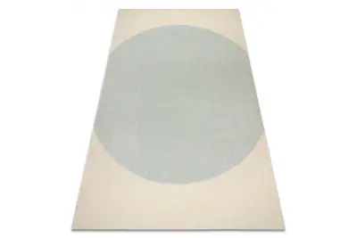 FLUX 461.10.AE500 volnena preproga OSTA - geometrijska, strukturna, loft modra / smetana 200x300 cm