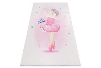 BAMBINO 42830 pralna preproga Ballerina za otroke protizdrsna - roza 200x290 cm