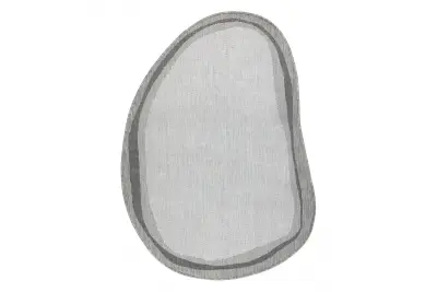 ORGANIC 2125 sisal preproga Kamen ecru / siva – naravna, moderna nepravilna oblika 200x290 cm