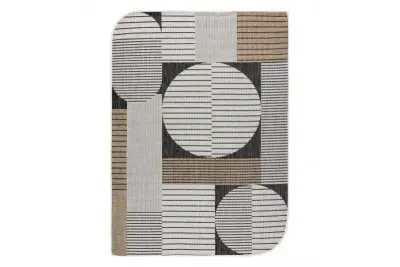 ORGANIC 2769 sisal preproga Geometric ecru / črna – naravna, moderna nepravilna oblika 120x170 cm