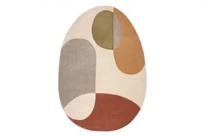 Preproga FUSION 5706 krem / terakota Shape - Geometrična, moderna, abstraktna, nepravilno 160x220 cm