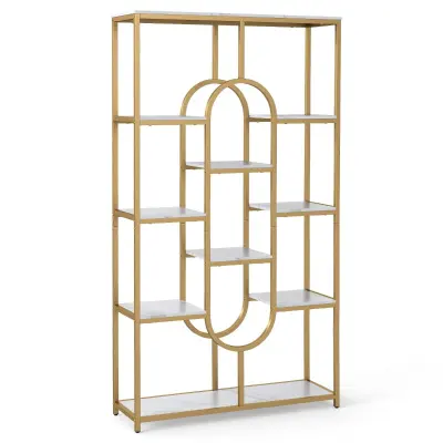 Geometrijska knjižna omara Bela knjižna omara 30 x 95 x 175 cm