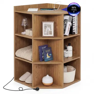 Kotni regal s polnilno postajo in 9 predali Nizek regal