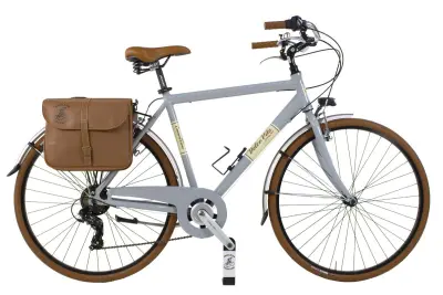 Retro moško kolo Dolce Vita by Canellini iz aluminija – sivo (L)