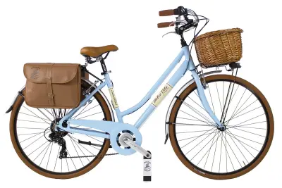 Retro žensko kolo Dolce Vita by Canellini iz aluminija – modro (M)