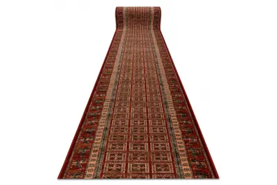 Volnena tekač KASHQAI 4301/300 orientalski, okvir oranžna / zelena 67 67x260 cm