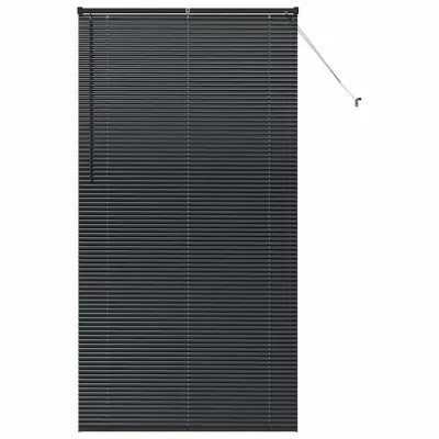 vidaXL Venecijanske žaluzije Črna 220 x 120 cm Aluminij