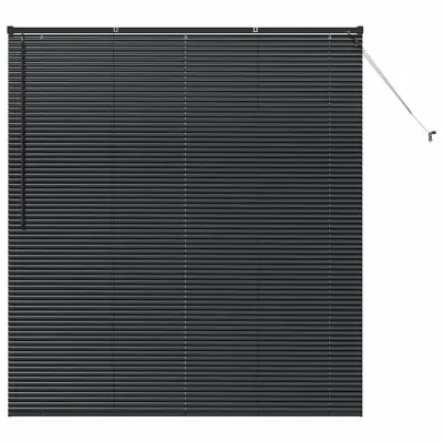 vidaXL Venecijanske žaluzije Črna 175 x 155 cm Aluminij