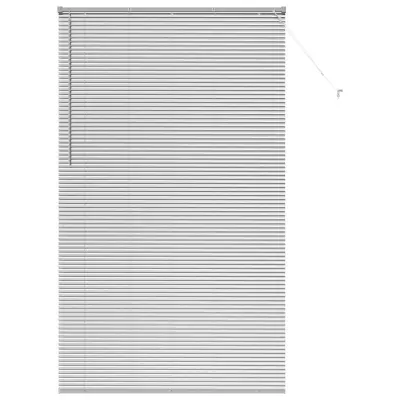 vidaXL Venecijanske žaluzije srebrna 220 x 135 cm Aluminij