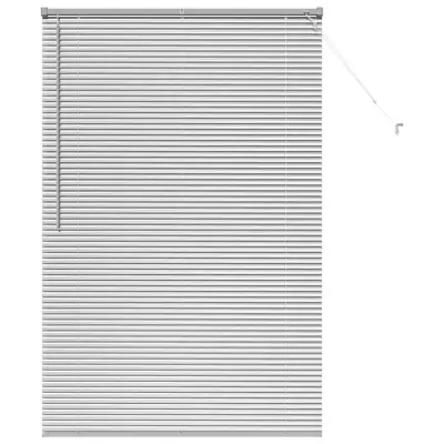 vidaXL Venecijanske žaluzije srebrna 175 x 120 cm Aluminij