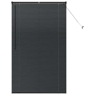 vidaXL Venecijanske žaluzije Črna 175 x 100 cm Aluminij