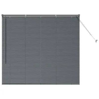 vidaXL Venecijanske žaluzije Temno siva 130 x 145 cm Aluminij