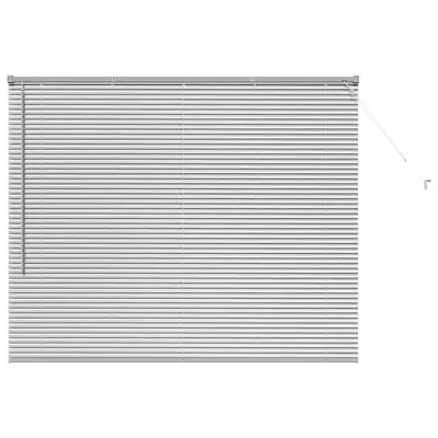 vidaXL Venecijanske žaluzije srebrna 130 x 160 cm Aluminij