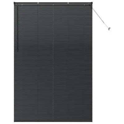 vidaXL Venecijanske žaluzije Črna 220 x 145 cm Aluminij