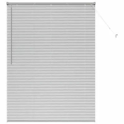 vidaXL Venecijanske žaluzije srebrna 175 x 130 cm Aluminij