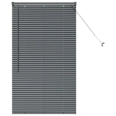vidaXL Venecijanske žaluzije Temno siva 130 x 70 cm Aluminij