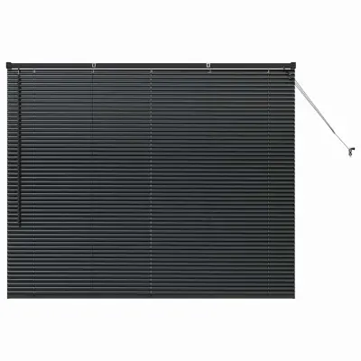 vidaXL Venecijanske žaluzije Črna 130 x 160 cm Aluminij