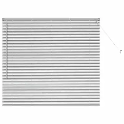 vidaXL Venecijanske žaluzije srebrna 130 x 140 cm Aluminij