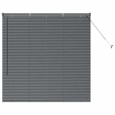 vidaXL Venecijanske žaluzije Temno siva 130 x 125 cm Aluminij