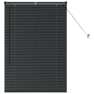 vidaXL Venecijanske žaluzije Črna 130 x 90 cm Aluminij