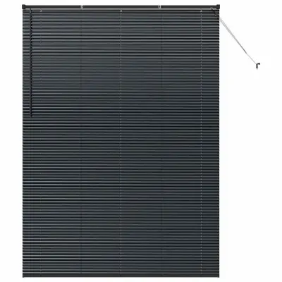 vidaXL Venecijanske žaluzije Črna 220 x 155 cm Aluminij