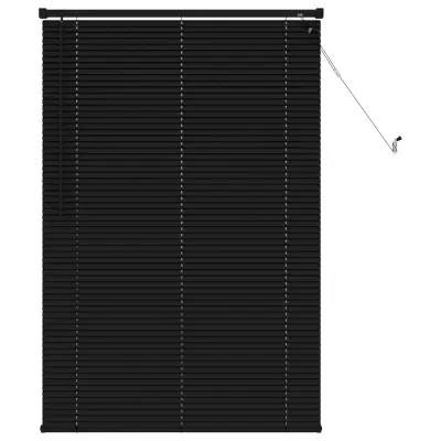 vidaXL Venecijanska žaluzija Prilagodljiva Črna 150 x 100 cm PVC
