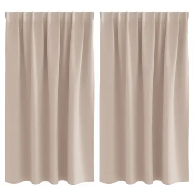 vidaXL Zavese za zatemnitev z obroči 2 pcs Taupe 140 x 140 cm