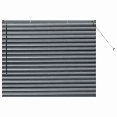 vidaXL Venecijanske žaluzije Temno siva 130 x 160 cm Aluminij