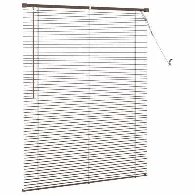 vidaXL Venecijanska žaluzija Temno rjava z vzorcem 150 x 110 cm PVC