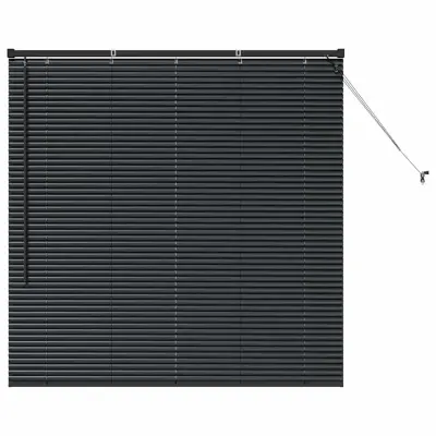 vidaXL Venecijanske žaluzije Črna 130 x 130 cm Aluminij