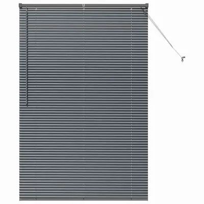 vidaXL Venecijanske žaluzije Temno siva 175 x 120 cm Aluminij