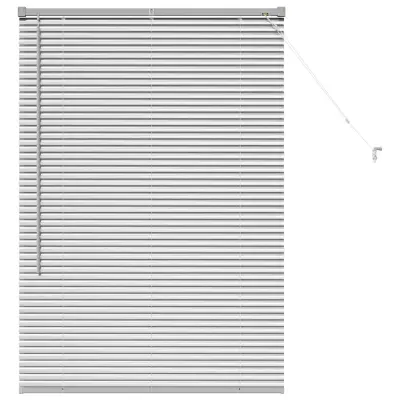 vidaXL Venecijanske žaluzije srebrna 130 x 85 cm Aluminij