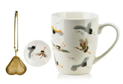 Skodelica porcelan ARIFA Affekdesign 370 ml 8,5x12,5x10,5 cm bela 1 kos