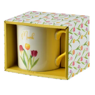 Skodelica porcelan MES March 320 ml 8,7x9 cm rumena 1 kos