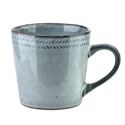 Skodelica porcelan Basic Nature Kubek 400ml 10x14x9,8 cm temno modra 1 kos